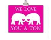 Kids Wall Art - Nursery Art, Elephant Baby Art Modern Art Nursery, Playroom Art, 8x10 Print,  Hot Pink, Neon, Elephant