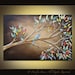 Bird on a Branch painting on canvas huge art 36 x 24