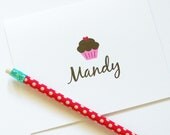 Personalized Cupcake Note Card