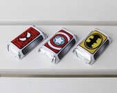 Superhero Collection (Spiderman Batman Capt America). Mini Candybar Wrappers. DIY Printable Design. Pinkadot Shop