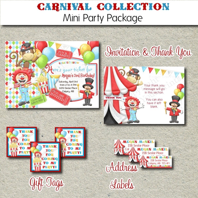 Circus Carnival Party Package - DIY Printable Il_570xn