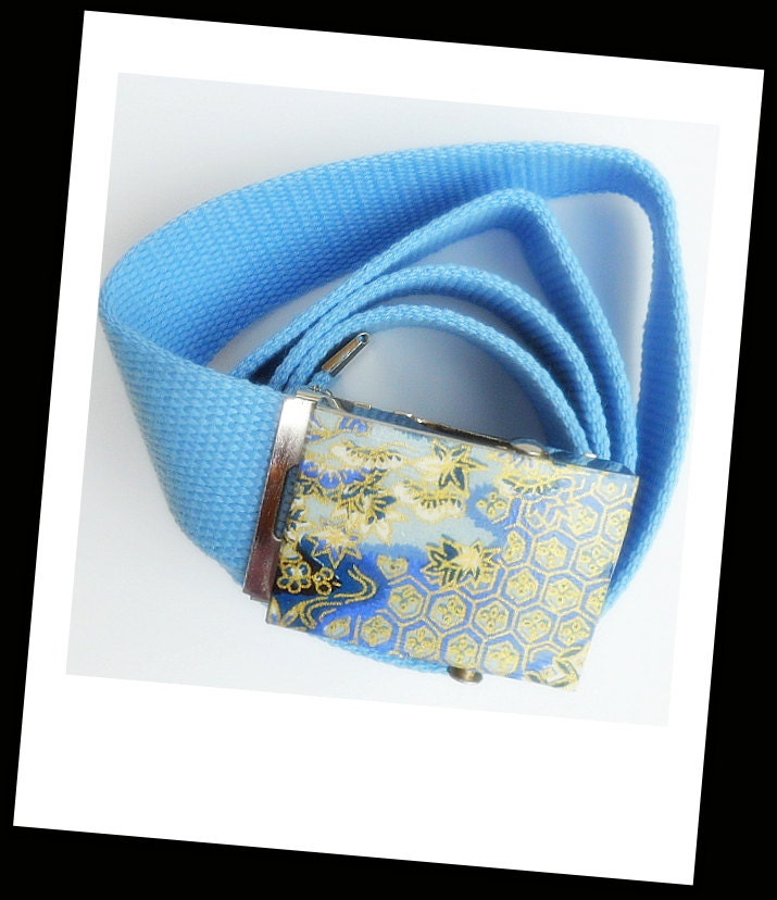 Worship Washi  Chiyogami  Belt and Buckle