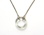 Upcycled Clear Wine Bottle Top Necklace