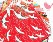 Scrap Pack -Small Japanese rice and origami paper ephemera, paper scraps