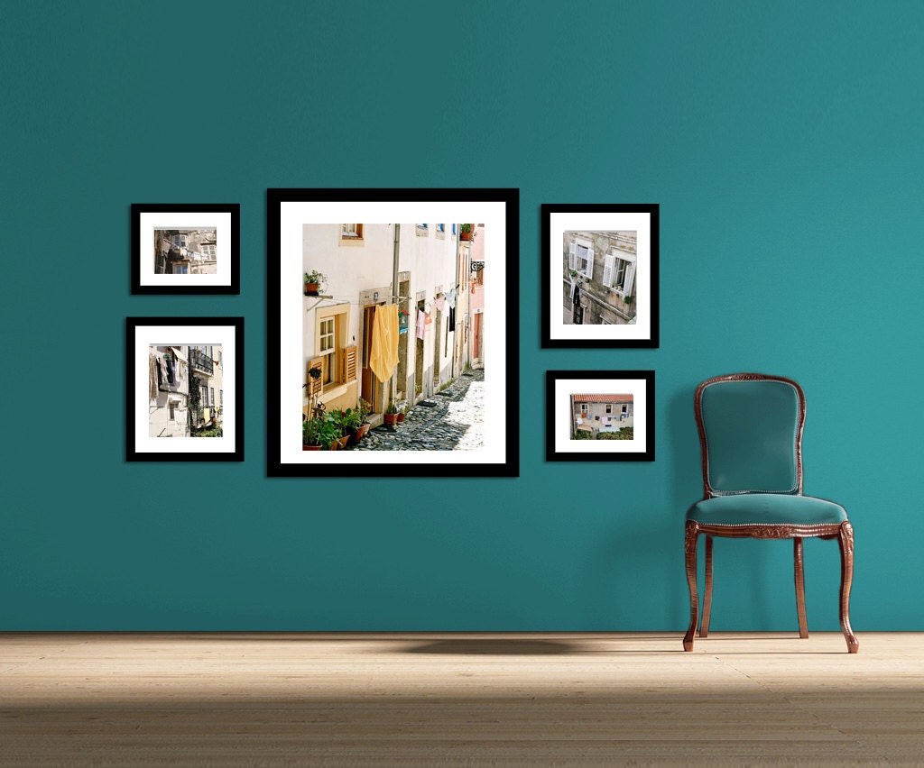 Laundry Room Art - Photography Collection - European Laundry Photographs - Lisbon Dubrovnik Greece - Wall Art - Home Decor