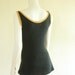 Vintage1920s Swim Wear / Black and Gold Cotton / Womens / Boardwalk Empire / S