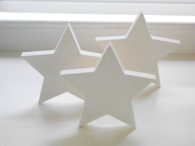Sandy white stars - Wooden home decor