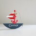 Nautical Nursery - Sailboat with anchor - Nautical personalized decor - Custom made gift