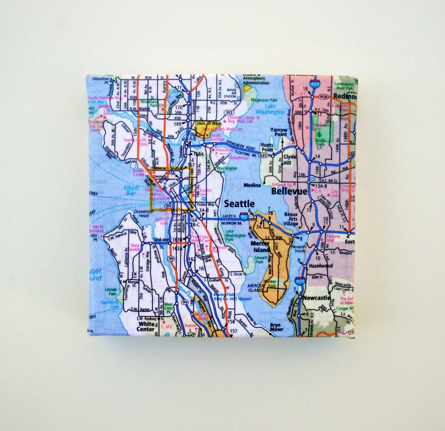 Seattle Map on Canvas