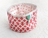 Squishy Travel Pet Water Bowl - Watermelon Lattice Print