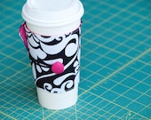 Coffee Cozy in Damask, Coffee Sleeve