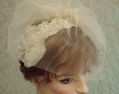 Bridal Fascinator Bridal Veil Set, Blusher Veil, Bridal Headpiece, Birdcage Veil, Bridal Hair Accessories, Bridal Head Band, Bridal Headband