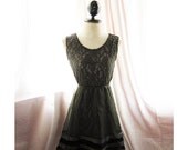 Frolic Little Black Dress Marie Antoinette Alice in Wonderland Autumn Jane Austen Flare Angel Misty Nostalgia Tea Party Dress / Long Tunic