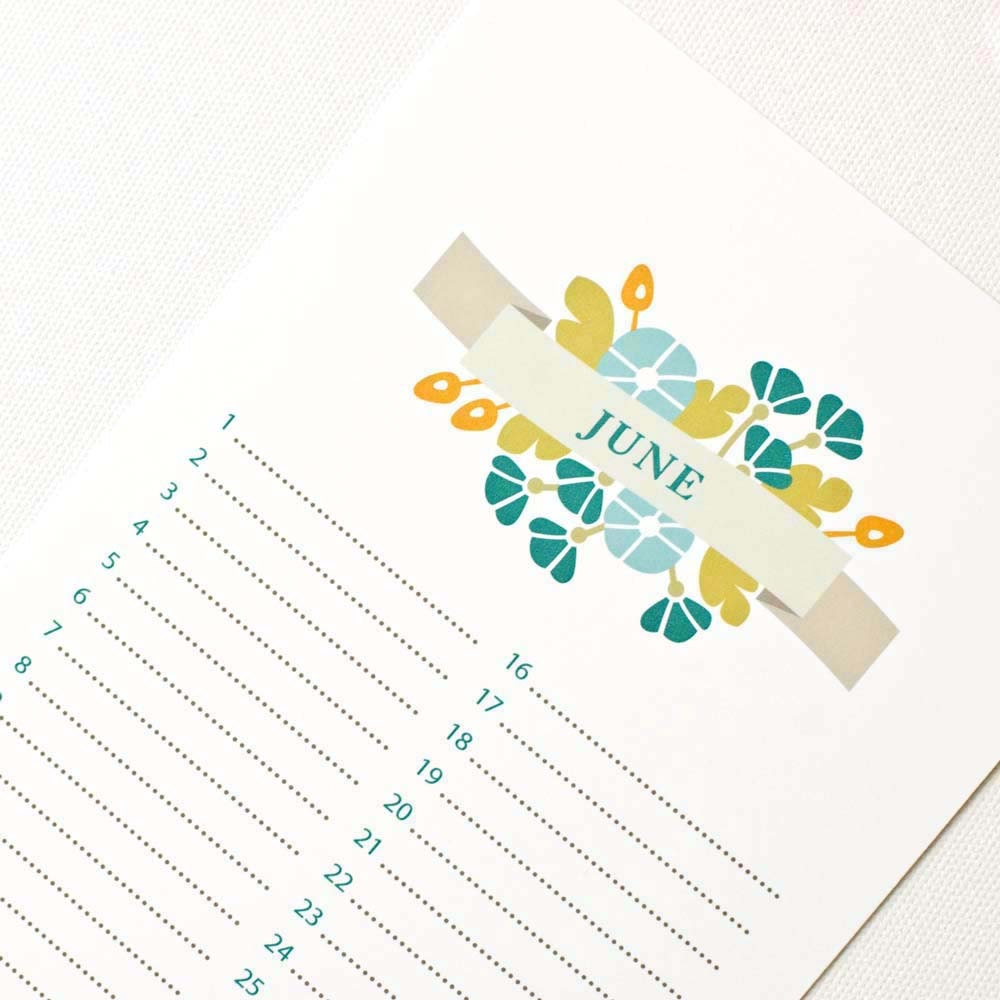 Perpetual Calendar, Birthday Calendar // YEAR IN BLOOM
