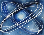 Cosmic Exploration 6 - original watercolor painting