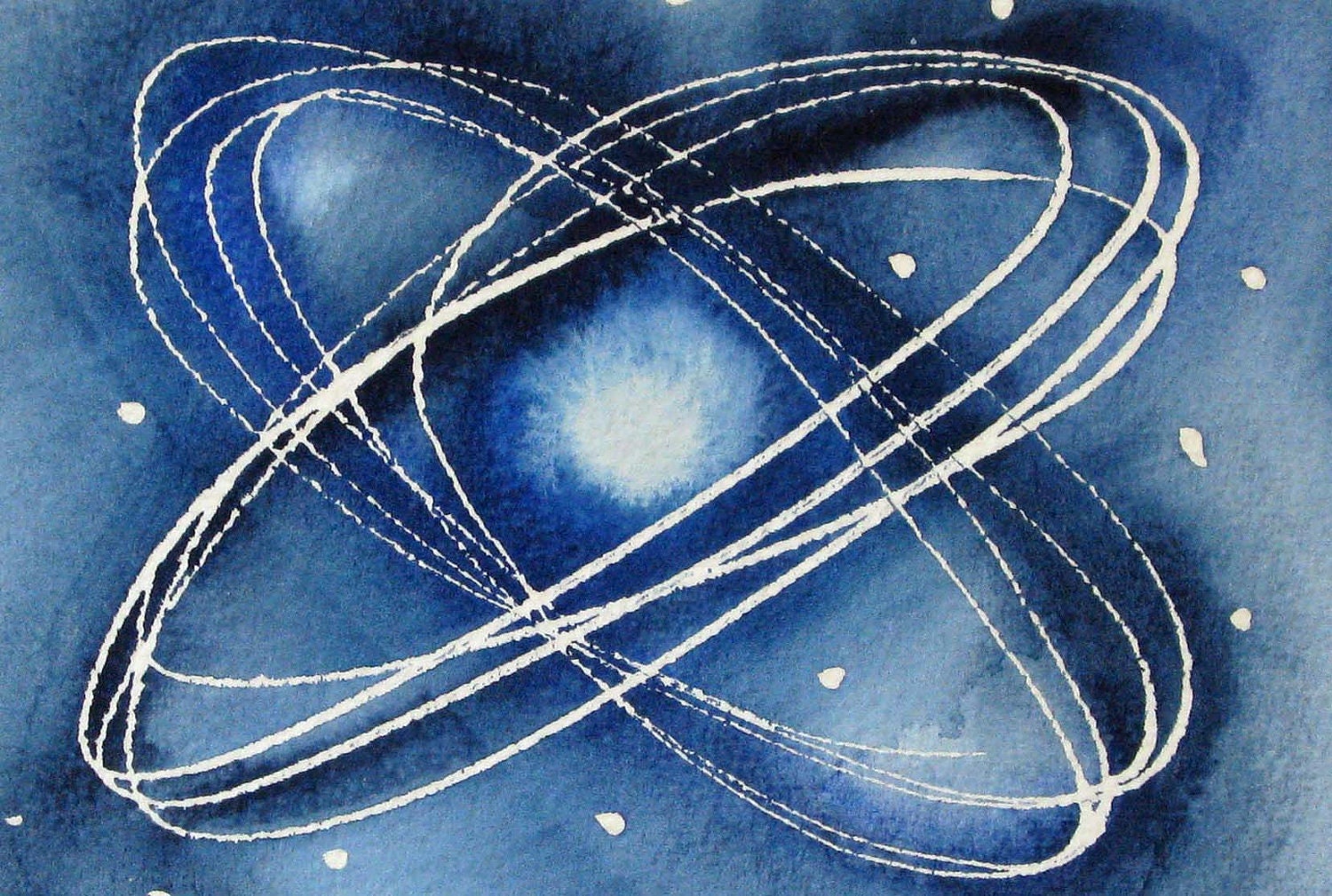 Cosmic Exploration 6 - original watercolor painting