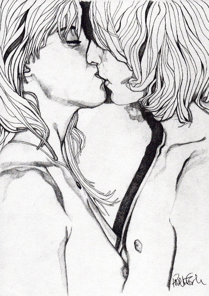 drawing of kiss