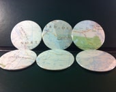 Northwest Territories Map Coasters - Set of 6 - Made To Order
