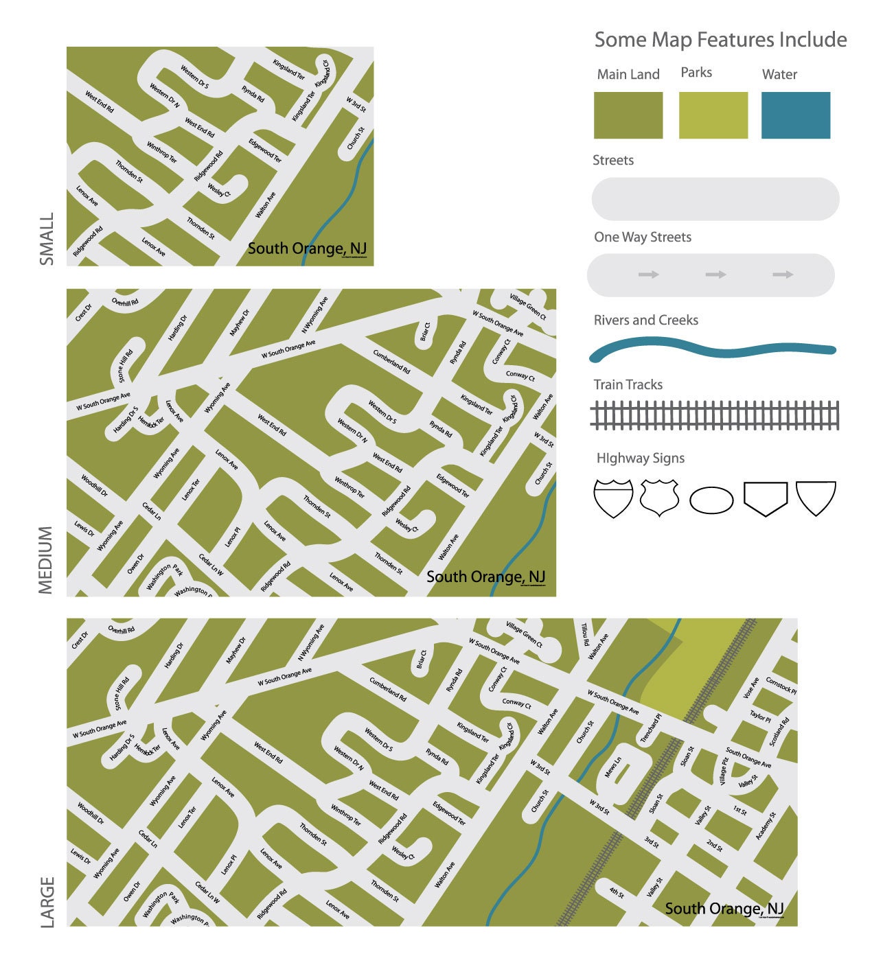 I am Here - Your neighborhood custom map play mat - SMALL