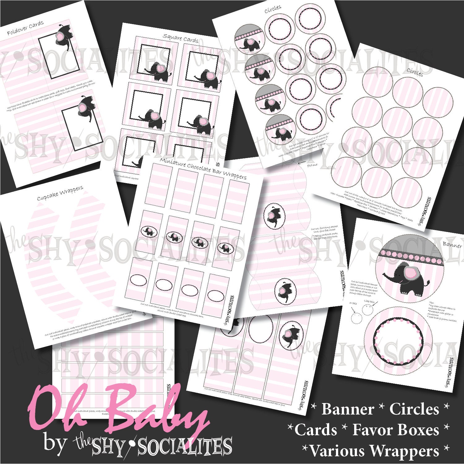 Oh Baby Elephant Printable Party Kit