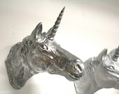 Unicorn Sculpture . Faux Taxidermy Sculpture Unicorn head .