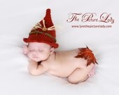 Scarecrow Baby Hat Newborn Fall Crochet PHOTO PROP