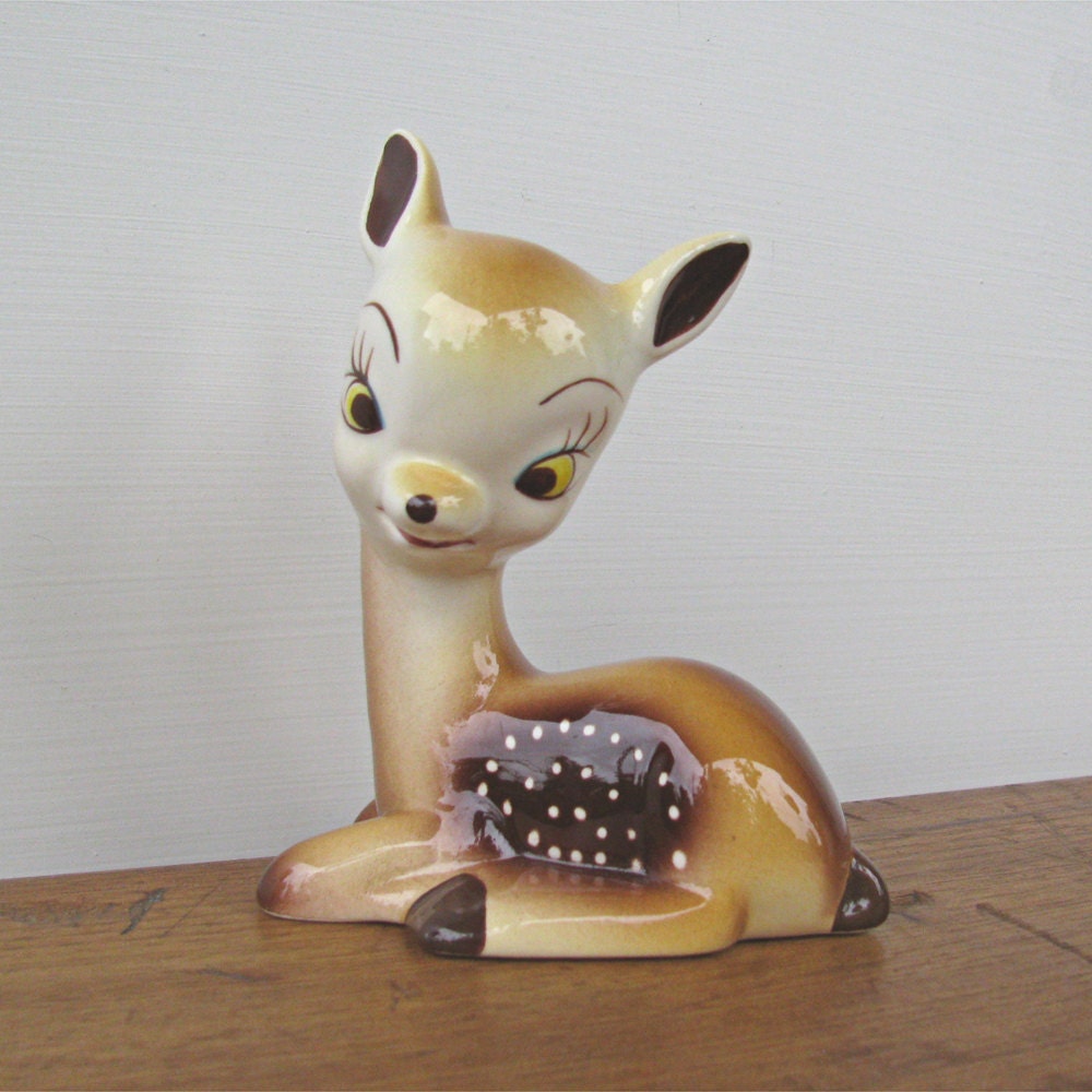 Vintage Fawn Deer Figurine Ceramica de Cuernavaca - fifthseason