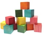 wood toys 28 Blocks colorful waldorf building blocks