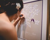 Guest Book Tree Personalized Wedding Print - 16x20 - 100 Signature Keepsake Guestbook Poster