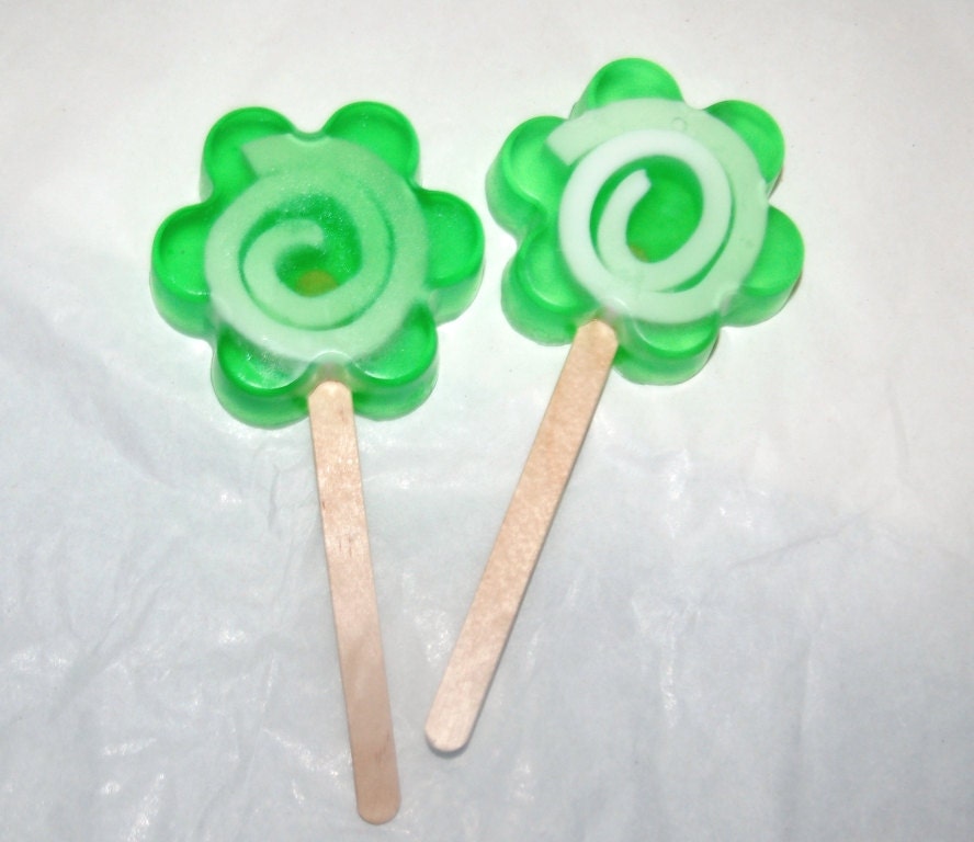 Cucumber Melon Flower Lollipop Glycerin Soap