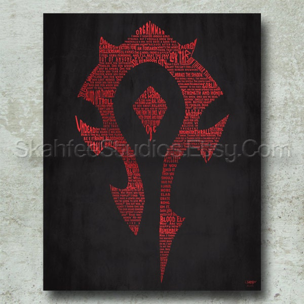 11x14 Warcraft Horde Insignia Poster Art Print -Print Only