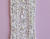 1 YARD of  Luxury Crystal Beaded Bridal Trim