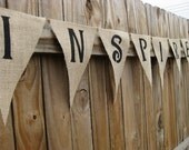 Custom Personalized Burlap Banner Bunting Garland with 7-10 letters or designs