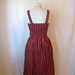 vintage striped dress. 1940s inspired pin up girl. nautical 1970s lanz sundress.