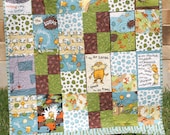 Organic Baby Quilt Lorax Earth Tones Dr Seuss Whimsy Boy or Girl