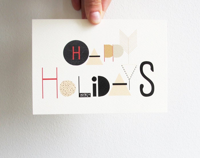 Happy Holidays printable card