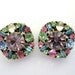 Vintage HOLLYCRAFT 1955 Pastel Rhinestone Earrings