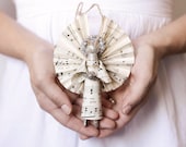 Clothespin Angel - Handmade Ornament made with Vintage Sheet Music