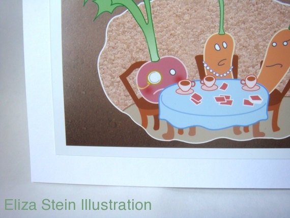 Funny Vegetables Greeting Card, Blank, 5x7, For Fall Autumn Spring