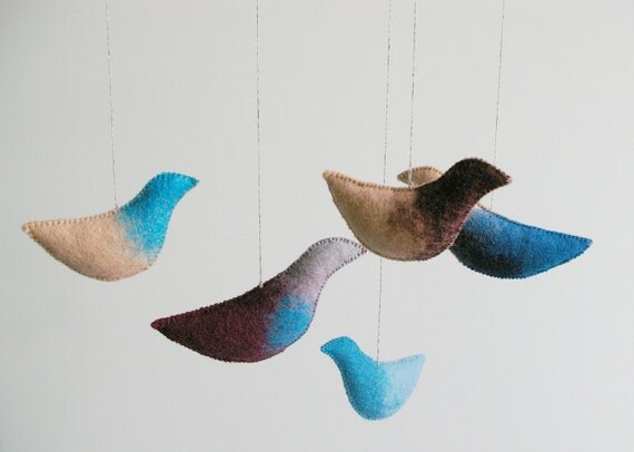 SALE / Baby  mobile - nursery mobile - Birds mobile - DREAMS - baby gift - pure eco - ready for shipping