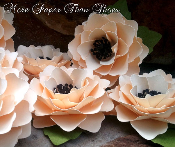 Handmade Paper Flowers - Wedding Decorations -Table Decor - Elizabeth Rose - Set of 10 - Any Color - Table Decorations - Made To Order