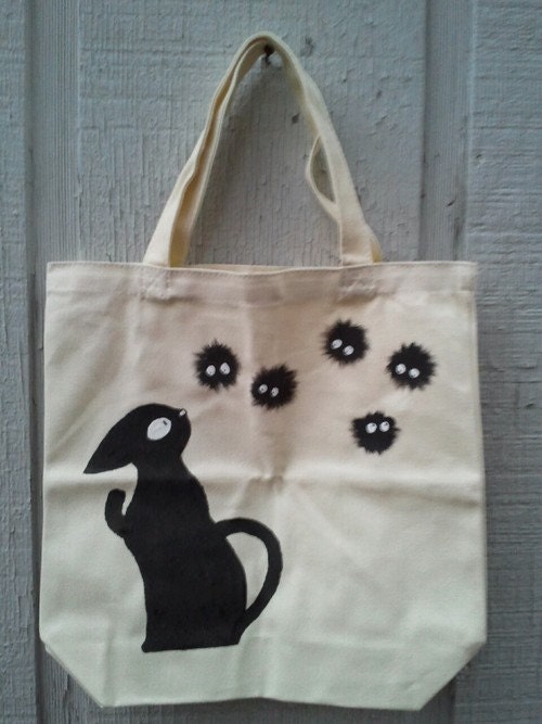 SALE Black Cat organic tote