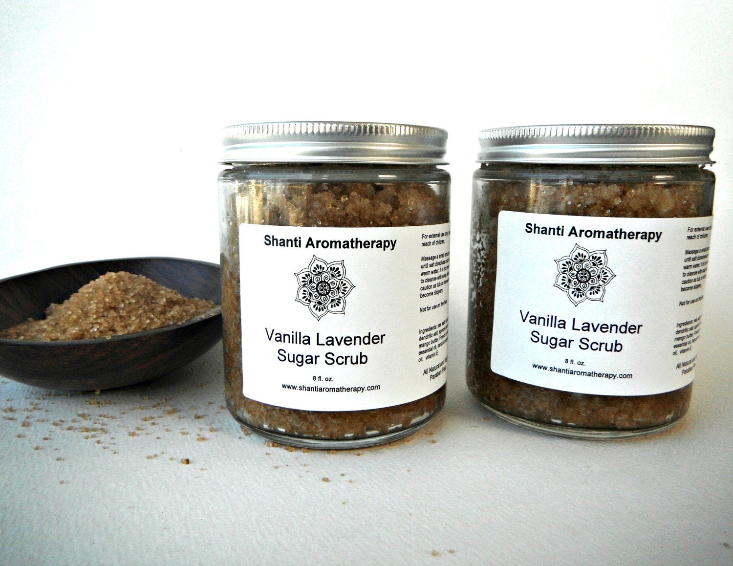 Lavender Vanilla Sugar Scrub - All Natural Skincare for Dry Skin, Moisturizing Exfoliation Treatment