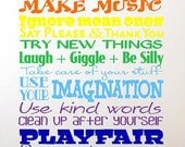 Playroom Rules -Children-Vinyl Lettering custom removable decal  family wall art  words graphics Home decor itswritteninvinyl
