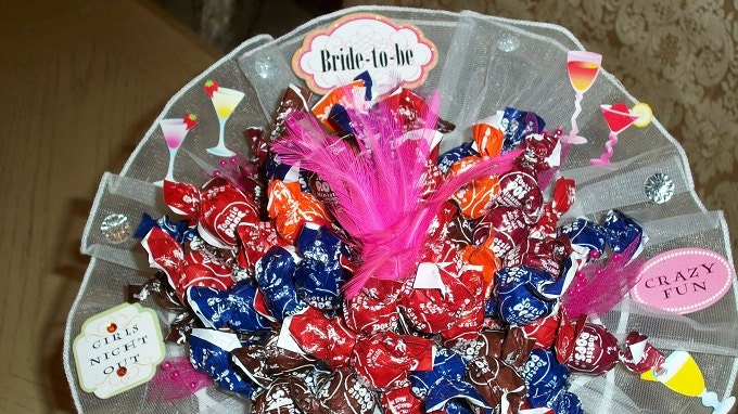 Bachelorette Suck for a Buck Bouquet with Feathers Il_170x135