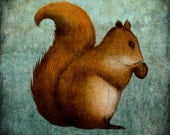 The Squirrel - Illustration print (size 4.7" x 4.7")