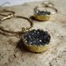 Agate Druzy Earrings Drusy Quartz 14K Gold Fill