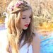 Rose Flower Crown, Wedding Headpiece, pink, whimsical fairy wedding, bridal accessories, wedding hair - Jolo -