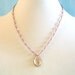 Shabby Chic Style Necklace.  Swarovski Beads.  Flower Pendant.
