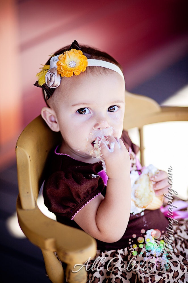 Beautiful Vintage Inspired Headband - Newborn Baby Girl Toddler Headband - Great Photo Prop